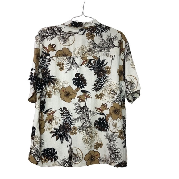 Paradise Collection Hawaiian Shirt 100% Washable Silk SZ Large Tropical Floral - Picture 2 of 7